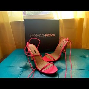 Neon pink heel by fashionNova